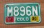 Colorado Motorcycle License Plate Green White 2006