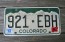 Colorado Mountain Scene License Plate 2003