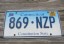 Connecticut Blue Fade License Plate Constitution State 