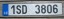 Czech Republic Euroband License Plate 1SD3806