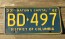 District of Columbia License Plate Washington DC Nation's Capital 1962