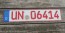 Germany Dealer License Plate City of  Unna, North-Rhine-Westphalia UN 06414 