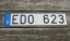 Sweden Euro Band License Plate EDO 623
