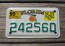 Florida Motorcycle License Plate Big Orange 2002 