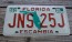 Florida Green Map License Plate 1996