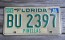 Florida Green White License Plate 1986 Sunshine State 