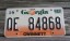 Georgia Peach License Plate 1996