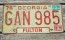 Georgia Red White License Plate 1979