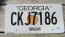Georgia Center Peach State License Plate