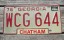 Georgia Red White License Plate 1980