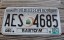 Georgia Grey Fade Peach License Plate 2017