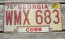 Georgia Red White License Plate 1981