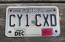 Georgia Motorcycle License Plate Grey Fade Peach 2007