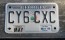Georgia Motorcycle License Plate Grey Fade Peach 2008