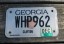 Georgia Motorcycle License Plate White Peach Flat 2017