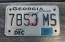 Georgia Motorcycle License Plate On My Mind Peach 2003