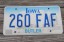 Iowa Farm Scene Embossed License Plate Butler County
