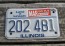 Illinois Motorcycle Land of Lincoln License Plate 1990