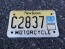 New Jersey Yellow Fade Motorcycle License Plate 1995
