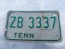 Tennessee Motorcycle License Plate 1983