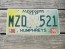 Mississippi Large Yellow Magnolia License Plate 1999