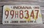 Indiana George Rogewrs Clark License Plate 1980 99 H 8347