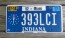 Indiana Blue White License Plate 2013