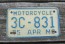 Missouri Blue White Motorcycle License Plate  1975