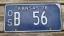 Kansas Blue White License Plate 1976