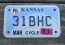 Kansas Motorcycle State Seal License Plate 2011