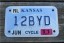 Kansas Motorcycle State Seal License Plate 2011