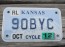 Kansas Motorcycle State Seal License Plate 2012