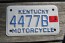 Kentucky Motorcycle License Plate 2004