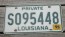 Louisiana Green White License Plate 1995