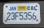 California Motorcycle License Plate 2020