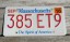 Massachusetts The Spirit of America License Plate 2010