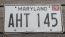 Maryland Black White License Plate 1983