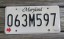 Maryland Website License Plate