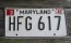 Maryland Black White License Plate 1987