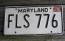 Maryland Black White License Plate 1983