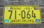 Maine Yellow Black License Plate Vacationland 1973