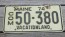 Maine White Black License Plate Vacationland 1974