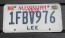 Mississippi Red White Blue License Plate 1993