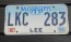 Mississippi Blue White Blue License Plate 1994