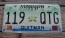 Mississippi Green Magnolia License Plate 2006