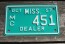 Mississippi Motorcycle License Plate Dealer 2017