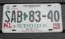 Mexico Nuevo Leon State Map License Plate SAB 83 40