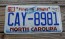 North Carolina License Plate First In Flight 2016