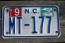 North Carolina Motorcycle Trailer License Plate Motorcycle Sized 2010