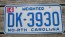 North Carolina Weighted Truck License Plate First In Flight 2000's